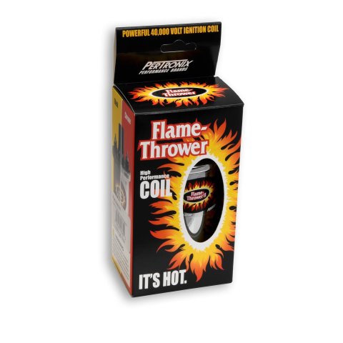 PerTronix Flame-Thrower Ignition Coils 40001 Coil, Flame-Thrower, Canister, Round, Oil Filled, Chrome, 40,000 V, Each