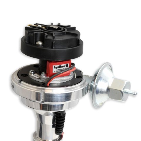 PerTronix Flame-Thrower Plug and Play Billet Distributors with Ignitor II® Module D130710 Distributor, Play, Hall Effect, Mechanical, Vacuum Advance, Black Cap, Ford, 289-302, Each