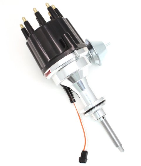 PerTronix Flame-Thrower Magnetic Trigger Billet Distributors D343710 Distributor, Flame-Thrower, Billet, Trigger, Chrysler/Dodge/Plymouth 413-440 & 426 Hemi Black Male Cap