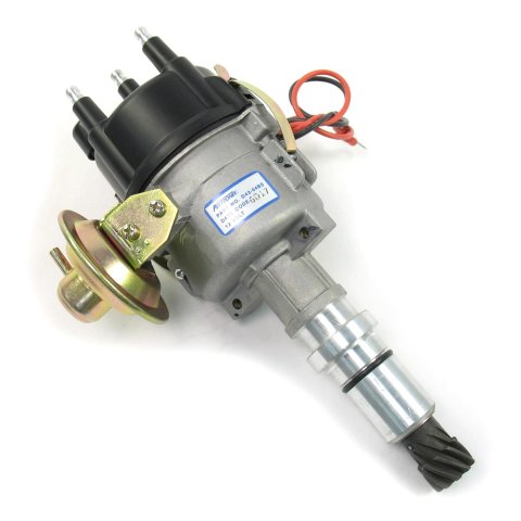 PerTronix Industrial Distributors D43-04B Distributor, Industrial, Hall Effect, Mechanical Advance, Black Cap, Continental TM-27, Each