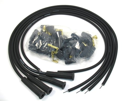 PerTronix Flame-Thrower Spark Plug Wire Sets 804280 Wires, Flame-Thrower, Spiral Core, 8mm., Black, Straight Boots, Universal, 4 cyl., Set