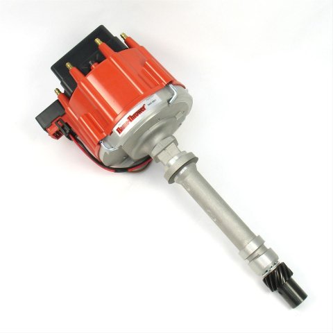 PerTronix Flame-Thrower Race HEI Distributors D1071 Distributor, Race, Magnetic Pickup, Mechanical Advance, Red Cap, Chevy, Big/Small Block, Each
