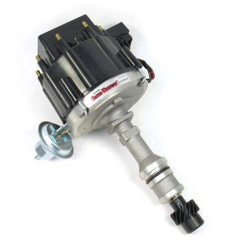 PerTronix Flame-Thrower Street/Strip HEI Distributors D1100 Distributor, Flame-Thrower, Magnetic Pickup, Vacuum Advance, Black Cap, Oldsmobile, 260-455, Each