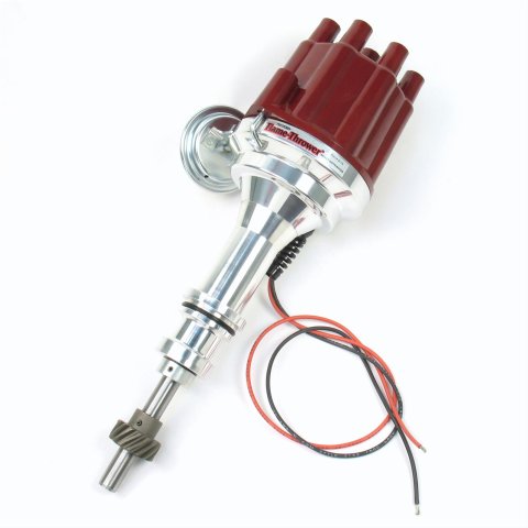 PerTronix Flame-Thrower Plug and Play Billet Distributors with Ignitor II® Module D130701 Distributor, Play, Hall Effect, Mechanical, Vacuum Advance, Red Cap, Ford, 289-302, Each
