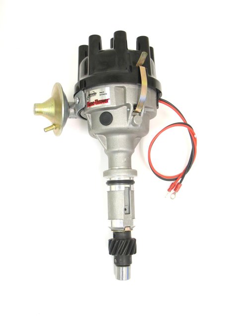 PerTronix Flame-Thrower Performance Cast Rover V8 Distributors D175510 Distributor, Flame Thrower, Ignitor Module, Vacuum/Mechanical Advance, Black Cap, Rover, 3.5L, Each