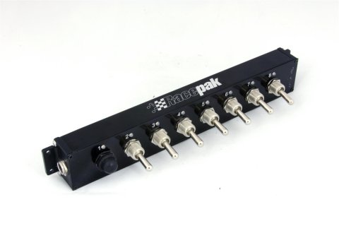 Racepak SmartWire Switch Panels 500-SW-PNL8 Data Acquisition, SmartWire, SwitchPanel, Aluminum, Black Anodized, 8-Switch, Each