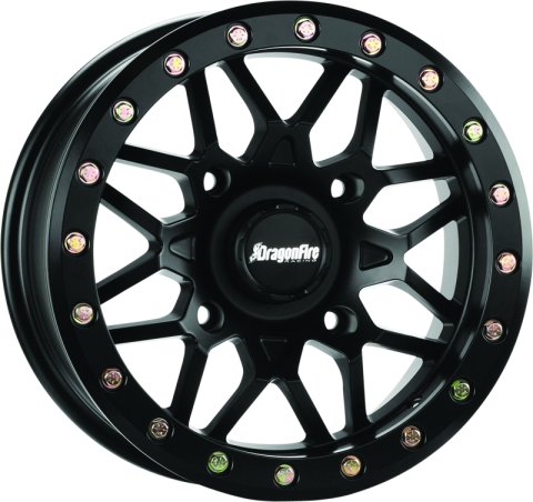 DragonFire Racing Typhon Beadlock Matte Black Wheels 14x7 Wheel 14X7 4/156+10 5+2 Machined