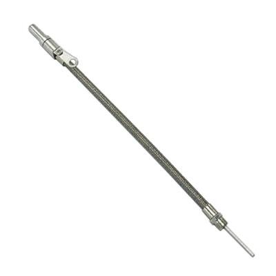 Milodon Stainless Steel Oil Dipsticks 22040 Dipstick with Tube, Engine Oil, Braided Steel, Natural, Ford, V8, Each