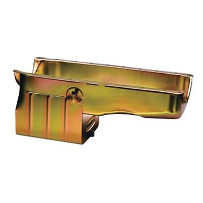 Milodon Street and Strip Oil Pans 31105 Pan, Steel, Gold Iridite, 7 qt., Chevy, Big Block, Mark V, Each