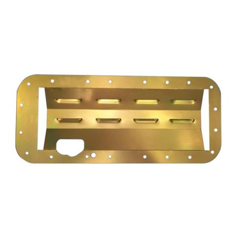 Milodon Windage Trays 32000 Tray, Steel, Gold Iridite, Louvered, Rear or Center Sump, Mopar, Big Block B, Big Block RB, 426 Hemi, Kit
