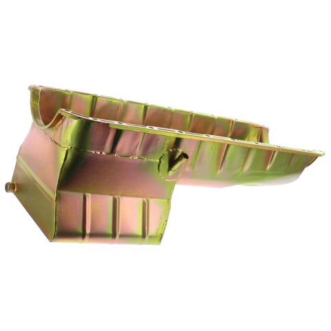 Milodon Street and Strip Oil Pans 30951 Pan, Street/Strip, Steel, Gold Iridite, 6 qt., Chevy, Big Block, Mark IV, Each