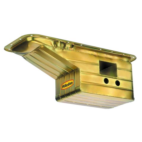 Milodon Drag Race Oil Pans 31470 Pan, Steel, Gold Iridite, 9 qt., Mopar, Big Block, B/RB/Hemi, 1965-Up Chassis, External System, Each
