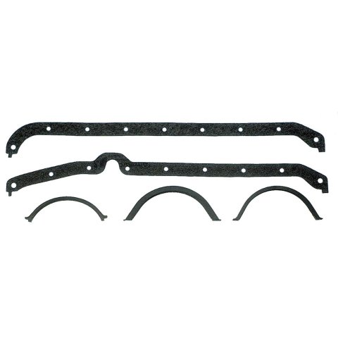 Milodon Crushproof Premium Pan Gaskets 40100 Oil Gasket, Multi-Piece, Composite, Chevy, Small Block, V8, Kit