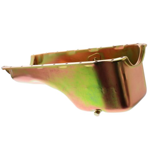 Milodon Stock Replacement Oil Pans 30710 Pan, Steel, Gold Iridite, 5 qt., Chevy, Big Block, Mark IV, Internal Control Baffle, Each