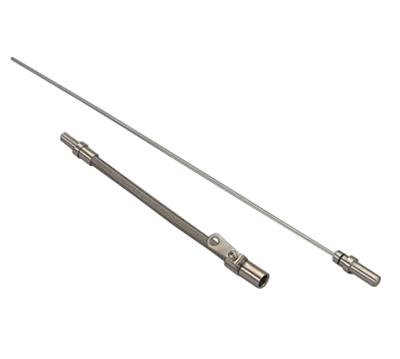 Milodon Stainless Steel Oil Dipsticks 22060 Dipstick with Tube, Engine, Braided Steel, Natural, Dodge, Mopar, Small Block, Each