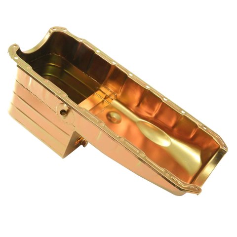Milodon Street and Strip Oil Pans 31100 Pan, Steel, Gold Iridite, 7 qt., Chevy, Big Block, Mark IV, Each