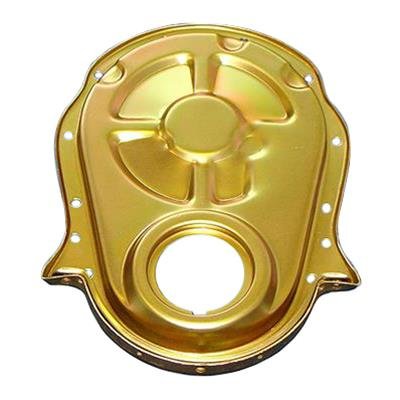 Milodon Steel Timing Covers 65605 Cover, 1-Piece, Steel, Gold Iridited, Chevy, Big Block, Each