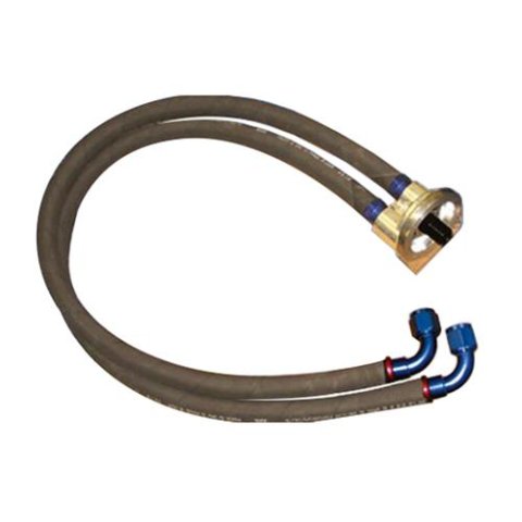 Milodon LS & Gen III Oil Filter Relocation Kits 21575 Kit, Single Filter, 36 in. Length Hoses, Chevy, 4.8/5.3/5.7/6.0L, Kit