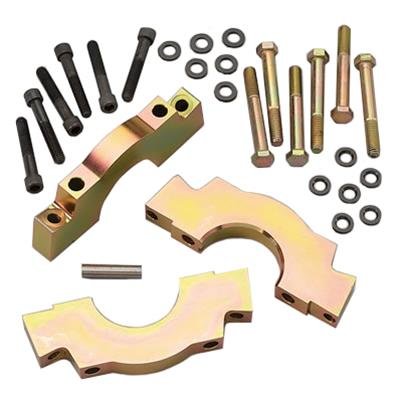 Milodon Main Caps 11450 Caps, Ductile Iron, 3-Center, Angled Outer Bolts, 4-Bolt, Ford, Big Block, 385 Series, Set