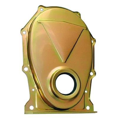 Milodon Steel Timing Covers 65651 Cover, 1-Piece, Steel, Gold Iridated, Chrysler, Dodge, Plymouth, Big Block, Hemi, Kit