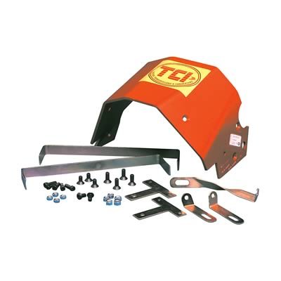 TCI Transmission Shields 970000 Automatic Shield, Case, Aluminum, Red Powdercoated, Chevy, Powerglide, Kit