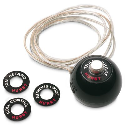 Hurst Competition Shift Knobs with Roll/Control Switch 1630050 Knob, Round, Plastic, Black, Automatic, Manual Transmission, Each