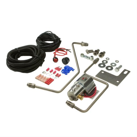 Hurst Roll Control Kits 5671517 Line Lock, 1/8 in. NPT Inlet/Outlet, Polished Stainless Steel, Dodge, Kit