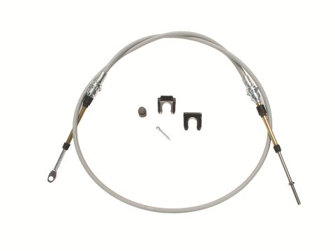 Hurst Shifter Cables 5000025 Cable, 5 ft. Length, Morse Style, Eyelet/Threaded Ends, Gray, Each