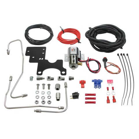 Hurst Roll Control Kits 5671522 Line Lock, 1/8 in. NPT Inlet/Outlet, Polished Stainless Steel, Ford, Mustang, Kit