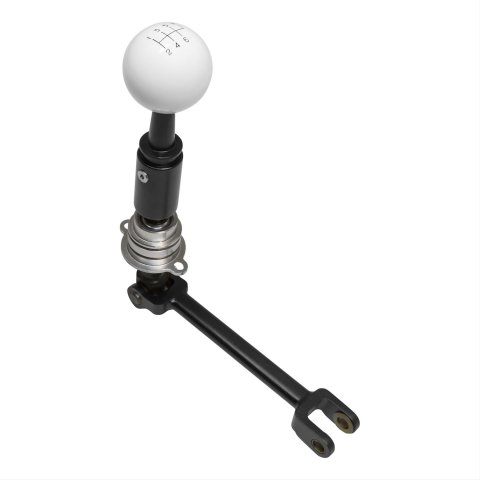 Hurst Billet/Plus Shifters 3916031 Shifter, Billet/Plus, Black Anodized, 9/16-18 in., Classic White Shift Ball, Chevrolet, Each