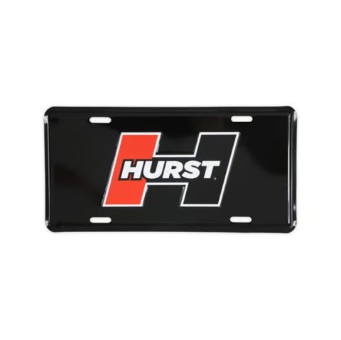 Hurst License Plates 36-580 Plates, Steel,White/Red/Black, Hurst, 12 in. x 6 in., Each