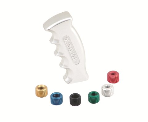 Hurst Pistol-Grip Shifter Handles 1531000 Shift Knob, Pistol Grip, Aluminum, Anodized, Logo, Each