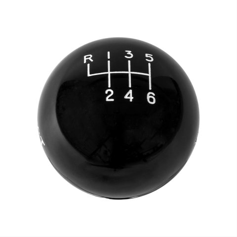 Hurst Classic Shift Knobs 1631225 Shifter Knob, Round, Manual Transmission, M12 x 1.25mm Threads, Black, Plastic, Ford, Mustang, Fiesta, Focus, Each