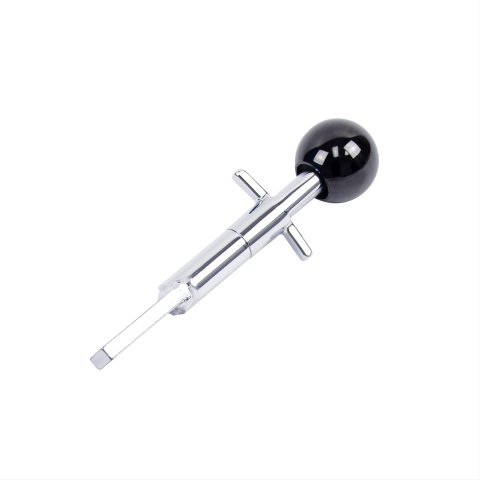 Hurst Replacement Shifter Sticks 69110001 Stick, Hurst, Billet Aluminum, 7.00 Inch, Straight, Chrome, Black Knob, Chevrolet, Corvette, Each