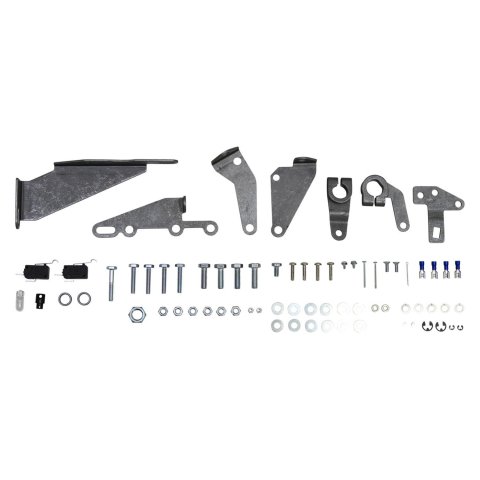 Hurst Automatic Transmission Cable Brackets and Levers 3730005 Levers, Natural Steel Bracket, for Use with V-Matic Shifters, Chevy, Chrysler, Dodge, Ford, Kit