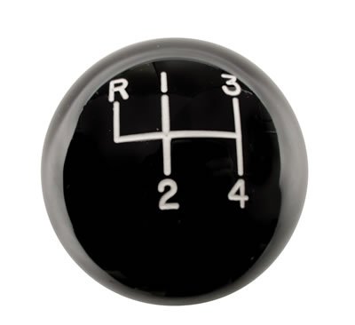 Hurst Classic Shift Knobs 1630103 Knob, Round, Plastic, Black, 4-Speed Pattern, Manual Transmission, Each
