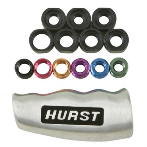 Hurst Shifter T-Handles 1530020 Shift Knob, T-Handle, Aluminum, Brushed, Logo, Automatic, Manual Transmission, Each