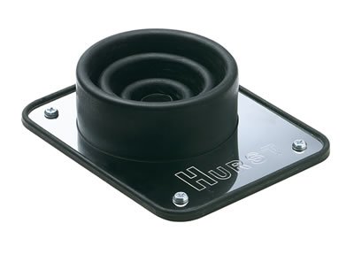Hurst Shifter Boot and Plate Kits 1147336 Plate, B-1 Shifter, Black, Rubber, Chrome Plated Steel Trim Plate, Hardware, Each
