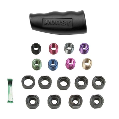 Hurst Shifter T-Handles 1530070 Shift Knob, T-Handle, Aluminum, Black, Logo, Each