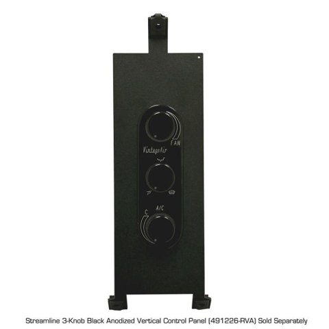 Vintage Air Streamline 3-Knob Control Panel Adapter Kits for 1969 CAMARO, 1969-1974 NOVA - 473045 Interior Trim Molding, Plate, Steel, Black, Each