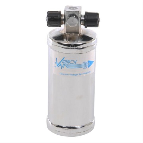 Vintage Air Driers 07308-VUQ Conditioning, Drier, Steel, Chrome, 2.5 in. Diameter, 6 in. Height, Vertical Mount, Binary Switch, Each