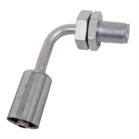 Vintage Air Bulkhead Conditioning Fittings 35881-VUG A/C Firewall Fitting, #6 Conditioning, 90 Degree, Beadlock, Aluminum, Natural, Each