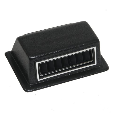 Vintage Air Standard Series Louvers 49050-VUL Louvers, Underdash, Plastic, Black/Chrome, Rectangular, Each