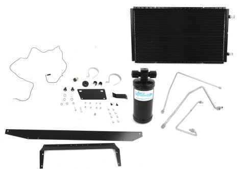 Vintage Air SuperFlow Horizontal Condensers 21567 A/C Condenser, SuperFlow, Horizontal, Aluminum, Natural, Drier, Chevy, Kit