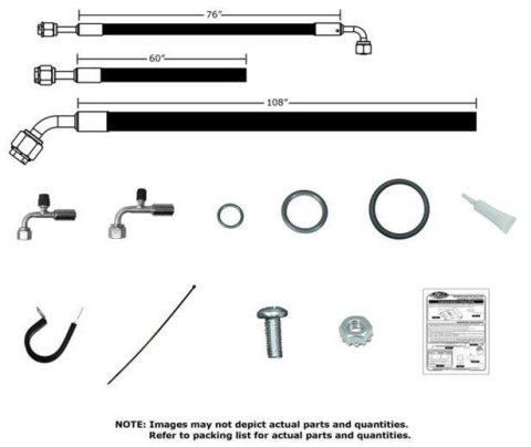 Vintage Air SureFit Modified Refrigeration Line Kits for 1969-1972 CHEVELLE - 524469 Conditioning Hoses and Lines, Surefit Hose Kit, Rubber, Black, Fittings, Chevy, Each