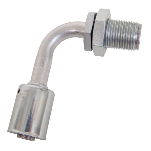 Vintage Air Bulkhead Conditioning Fittings 35883-VUG A/C Firewall Fitting, #10 Conditioning, 90 Degree, Beadlock, Aluminum, Natural, Each