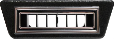 Vintage Air Standard Series Louvers 49059-VUL Louver, Underdash, Plastic, Black/Chrome, Rectangular, Each