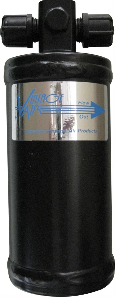 Vintage Air Driers 07321-VUC Conditioning, Drier, Aluminum, Black, 2.5 in. Diameter, 6.875 in. Height, Vertical Mount, Each