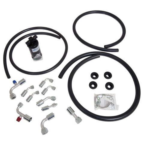 Vintage Air Standard Refrigeration Line Kits 547004 Conditioning Hoses, Line, Rubber, Black, Fittings, Kit