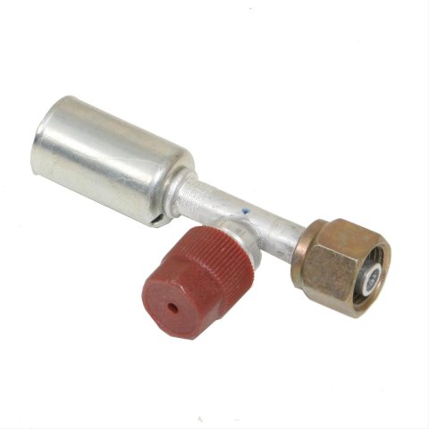 Vintage Air Beadlock O-Ring Conditioning Hose Ends 35511-VUG A/C End, #6 Conditioning, Straight, Beadlock, with R134a Port, For A/C Standard Hose, Each
